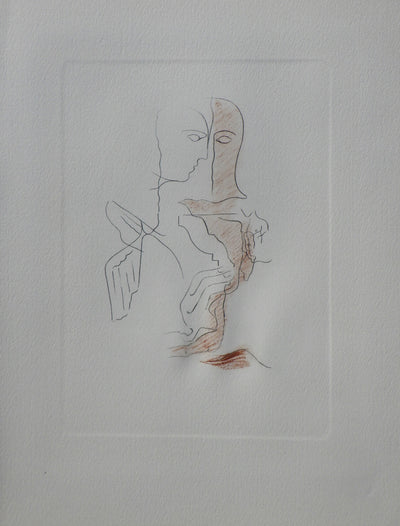 André MASSON : Le couple d'amoureu, Gravure originale (vue générale) - Crédit photo : Galerie Art.Paris