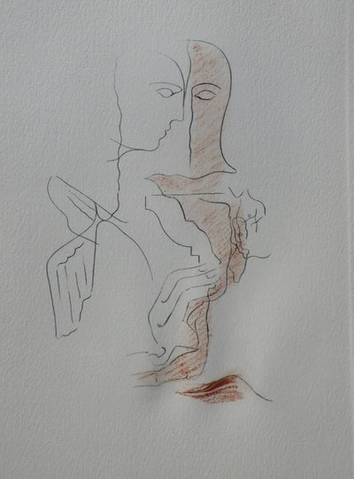 André MASSON : Le couple d'amoureu, Gravure originale (photo de détail 2) - Crédit photo : Galerie Art.Paris