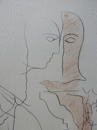 André MASSON : Le couple d'amoureu, Gravure originale (photo de détail 5) - Crédit photo : Galerie Art.Paris