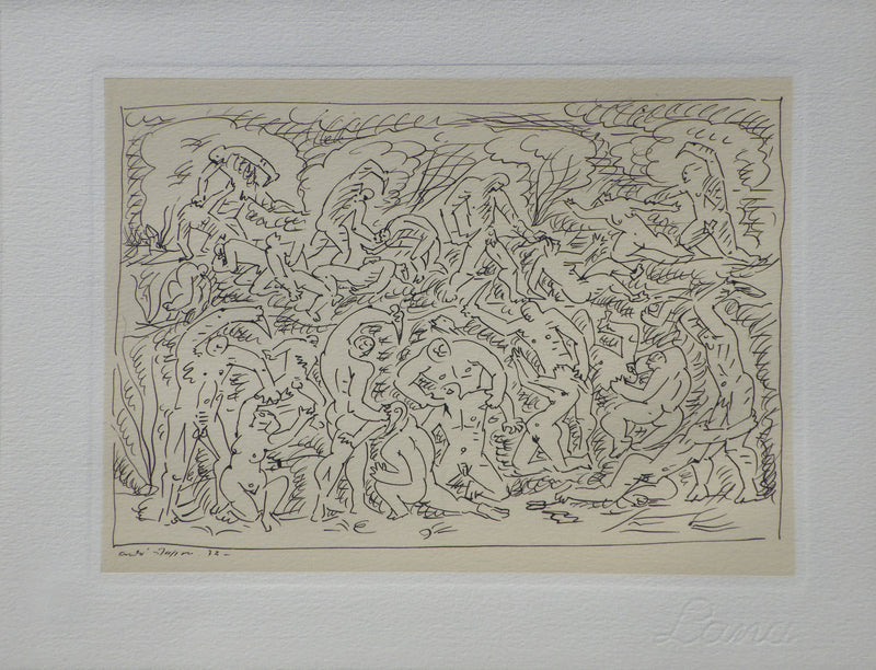 André MASSON : Le massacr, Gravure originale (vue générale) - Crédit photo : Galerie Art.Paris