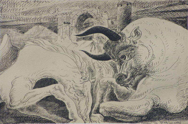 André MASSON : Souvenir de Medinacell, Gravure originale (photo de détail 2) - Crédit photo : Galerie Art.Paris