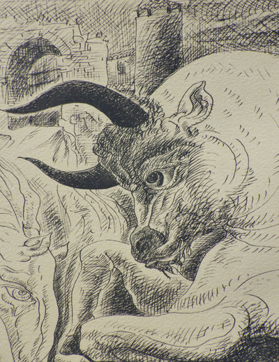 André MASSON : Souvenir de Medinacell, Gravure originale (photo de détail 4) - Crédit photo : Galerie Art.Paris