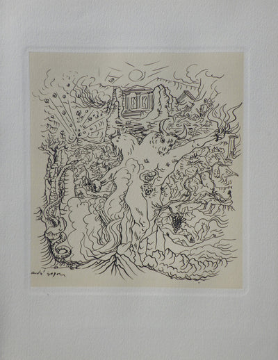 André MASSON : La Grèce tragiqu, Gravure originale (vue générale) - Crédit photo : Galerie Art.Paris