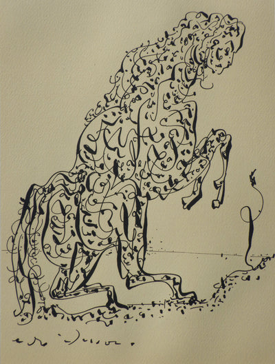 André MASSON : La chimère au serpen, Gravure originale (photo de détail 2) - Crédit photo : Galerie Art.Paris