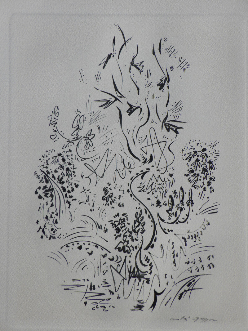 André MASSON : Le jardin fleur, Gravure originale (photo de détail 2) - Crédit photo : Galerie Art.Paris