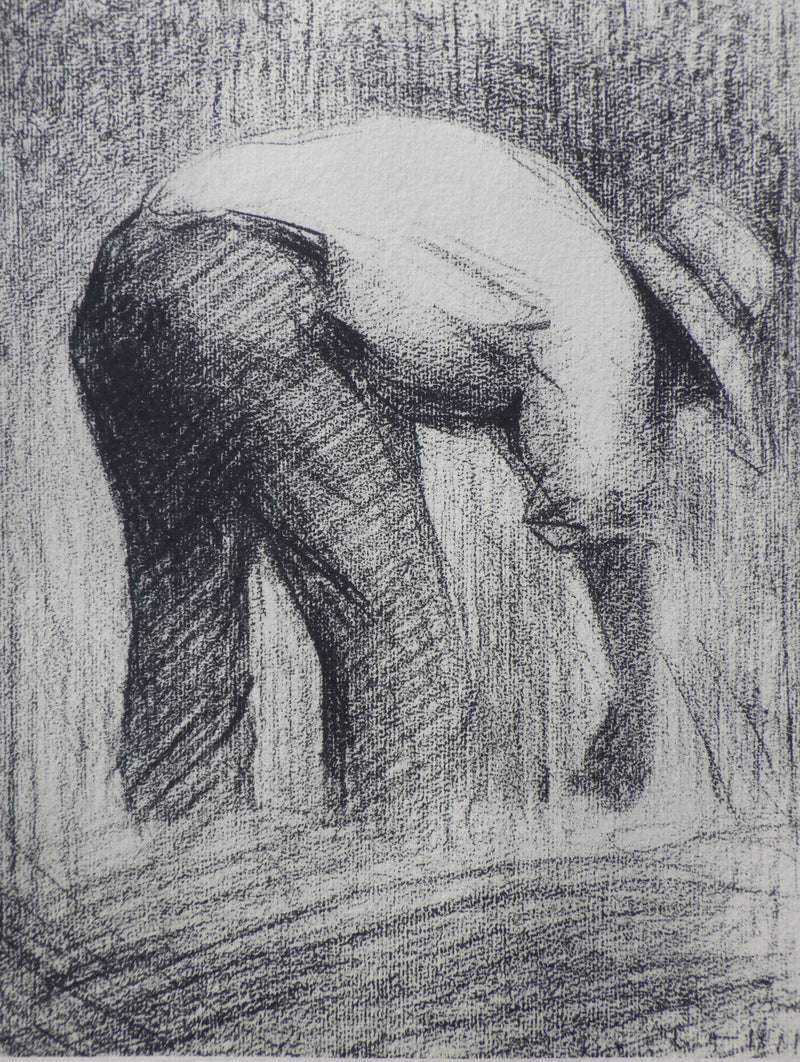 Georges SEURAT : Le moissonneu, Gravure originale (photo de détail 2) - Crédit photo : Galerie Art.Paris