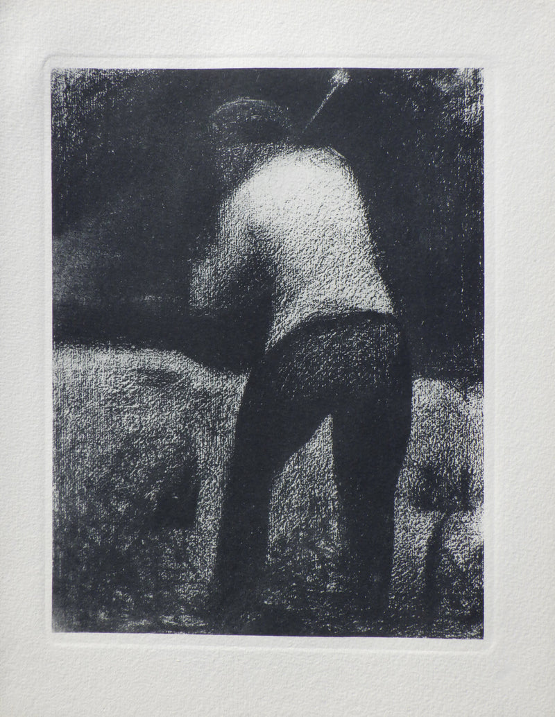 Georges SEURAT : Le casseur de pierre, Gravure originale (vue générale) - Crédit photo : Galerie Art.Paris