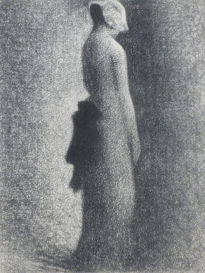 Georges SEURAT : Femme au nœud noi, Gravure originale (photo de détail 2) - Crédit photo : Galerie Art.Paris