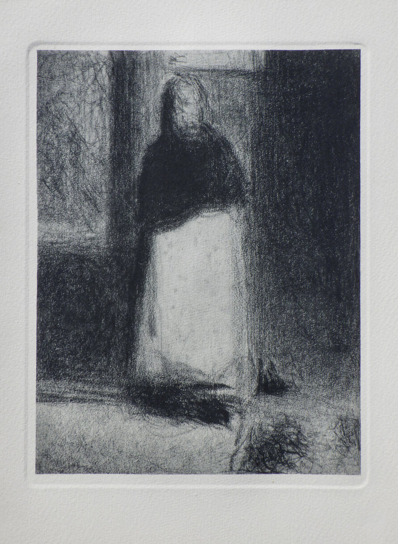 Georges SEURAT : La concierg, Gravure originale (vue générale) - Crédit photo : Galerie Art.Paris