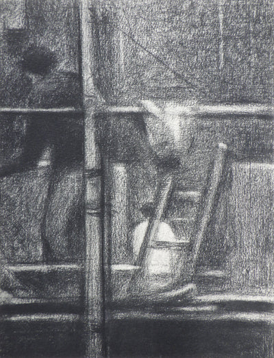 Georges SEURAT : L'échafaudag, Gravure originale (photo de détail 2) - Crédit photo : Galerie Art.Paris