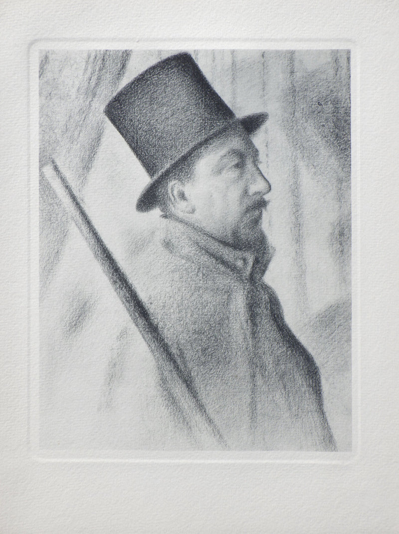 Georges SEURAT : Portrait de Paul Signa, Gravure originale (vue générale) - Crédit photo : Galerie Art.Paris