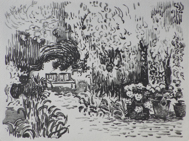 Paul SIGNAC : Jardin fleuri à Saint Trope, Gravure originale (photo de détail 2) - Crédit photo : Galerie Art.Paris