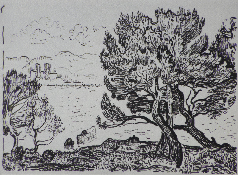 Paul SIGNAC : Baie de Antibe, Gravure originale (photo de détail 2) - Crédit photo : Galerie Art.Paris