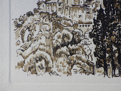 Paul SIGNAC : St Paul de Venc, Gravure originale (photo de détail 4) - Crédit photo : Galerie Art.Paris