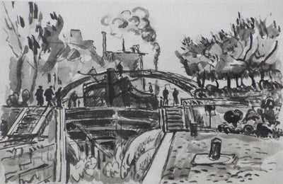 Paul SIGNAC : Paris - Le canal St Marti, Gravure originale (photo de détail 2) - Crédit photo : Galerie Art.Paris