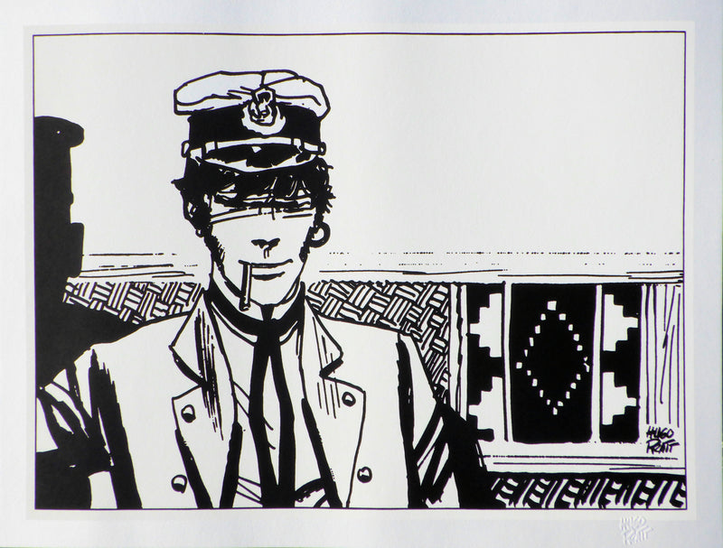 Hugo PRATT : Corto Maltese / Sous le signe du Capricorne, Sérigraphie originale (vue générale) - Crédit photo : Galerie Art.Paris