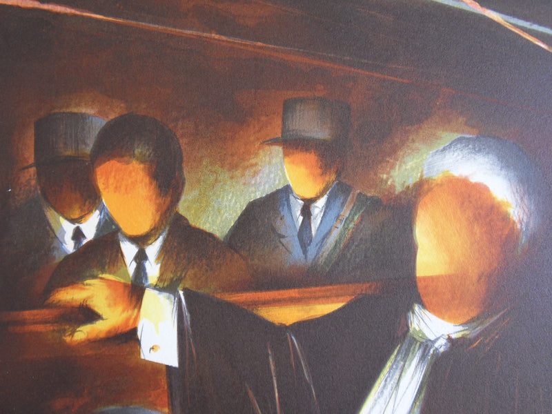 Raymond POULET : Les avocats, Lithographie originale (photo de détail 2) - Crédit photo : Galerie Art.Paris