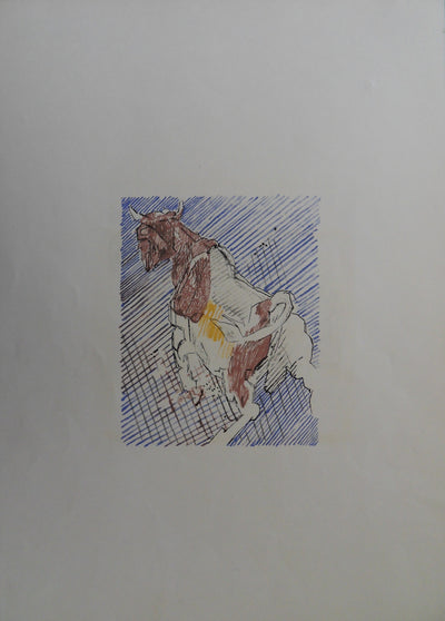 Jacques VILLON : Vache, Gravure originale (photo de détail 2) - Crédit photo : Galerie Art.Paris