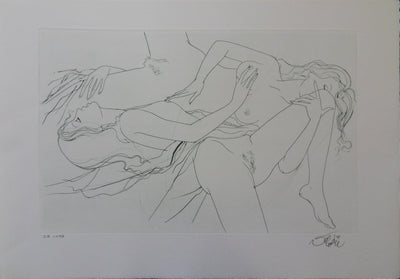 Jean-Baptiste VALADIE : De si douces caresses, Gravure originale (vue générale) - Crédit photo : Galerie Art.Paris