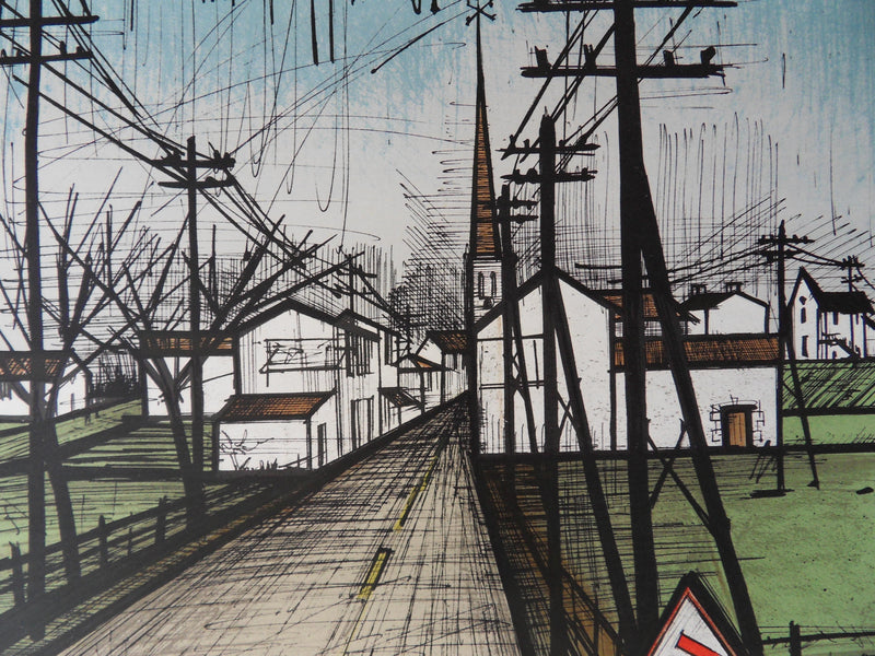 Bernard BUFFET : La route, Lithographie originale (photo de détail 3) - Crédit photo : Galerie Art.Paris