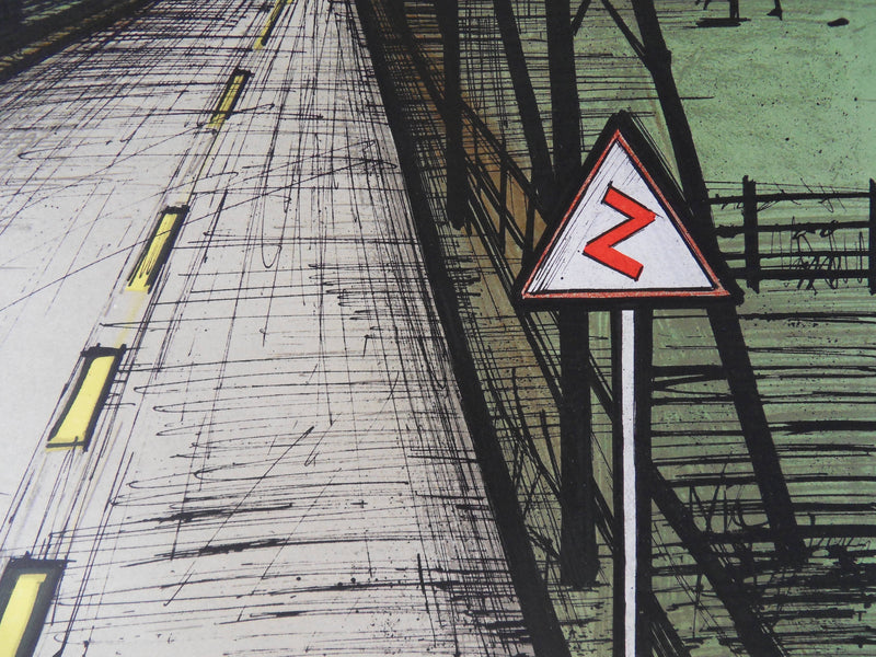 Bernard BUFFET : La route, Lithographie originale (photo de détail 4) - Crédit photo : Galerie Art.Paris