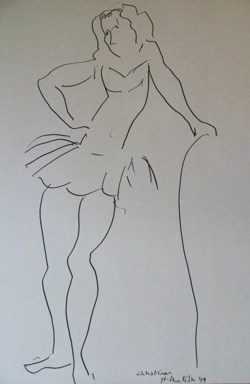 Henri MATISSE : Christiane, la danseuse, Affiche originale (photo de détail 2) - Crédit photo : Galerie Art.Paris