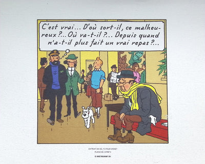  HERGE : Tintin - Les 7 boules de cristal, Lithographie originale (photo de détail 2) - Crédit photo : Galerie Art.Paris