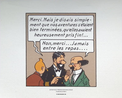  HERGE : Tintin - Le trésor de Rackham le rouge, Lithographie originale (photo de détail 2) - Crédit photo : Galerie Art.Paris