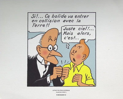  HERGE : Tintin - L'étoile mystérieuse, Lithographie originale (photo de détail 3) - Crédit photo : Galerie Art.Paris