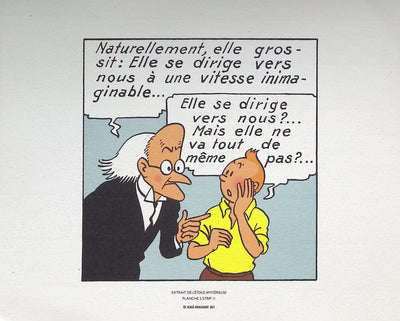  HERGE : Tintin - L'étoile mystérieuse, Lithographie originale (photo de détail 2) - Crédit photo : Galerie Art.Paris