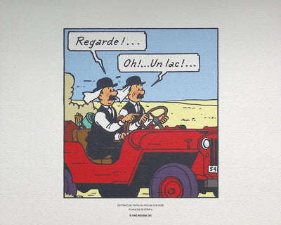  HERGE : Tintin - Les bijoux de la Castafiore, Lithographie originale (photo de détail 2) - Crédit photo : Galerie Art.Paris