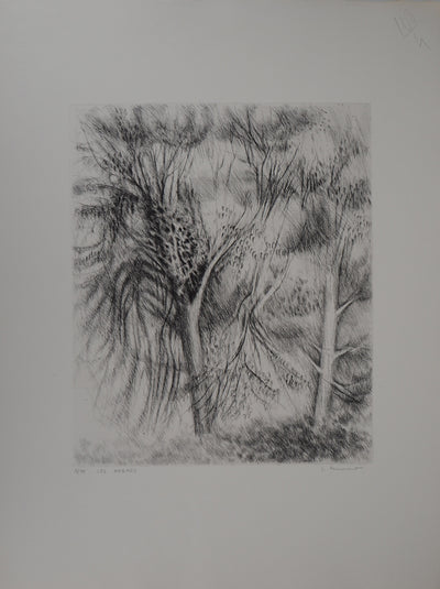 Janine ACREMANT : Les Arbres - Gravure