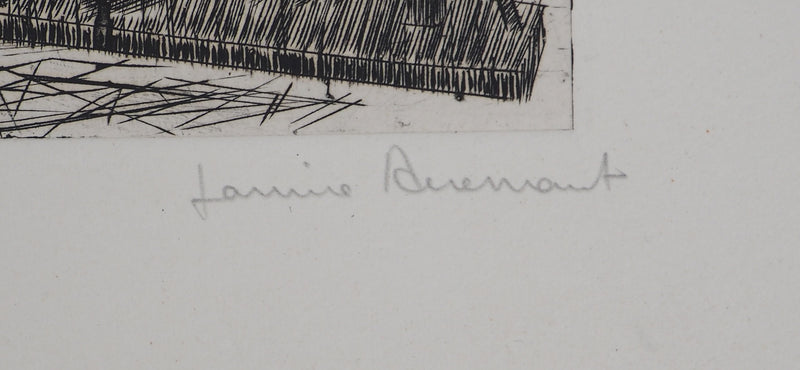 Janine ACREMANT : Chanvre, Les fabricants de corde - Gravure (détail)