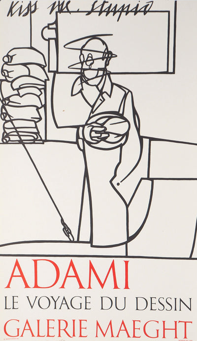 Valerio ADAMI : Le voyage du dessin - Affiche
