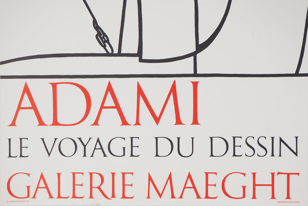 Valerio ADAMI: The Journey of Drawing, Original Poster – art.paris
