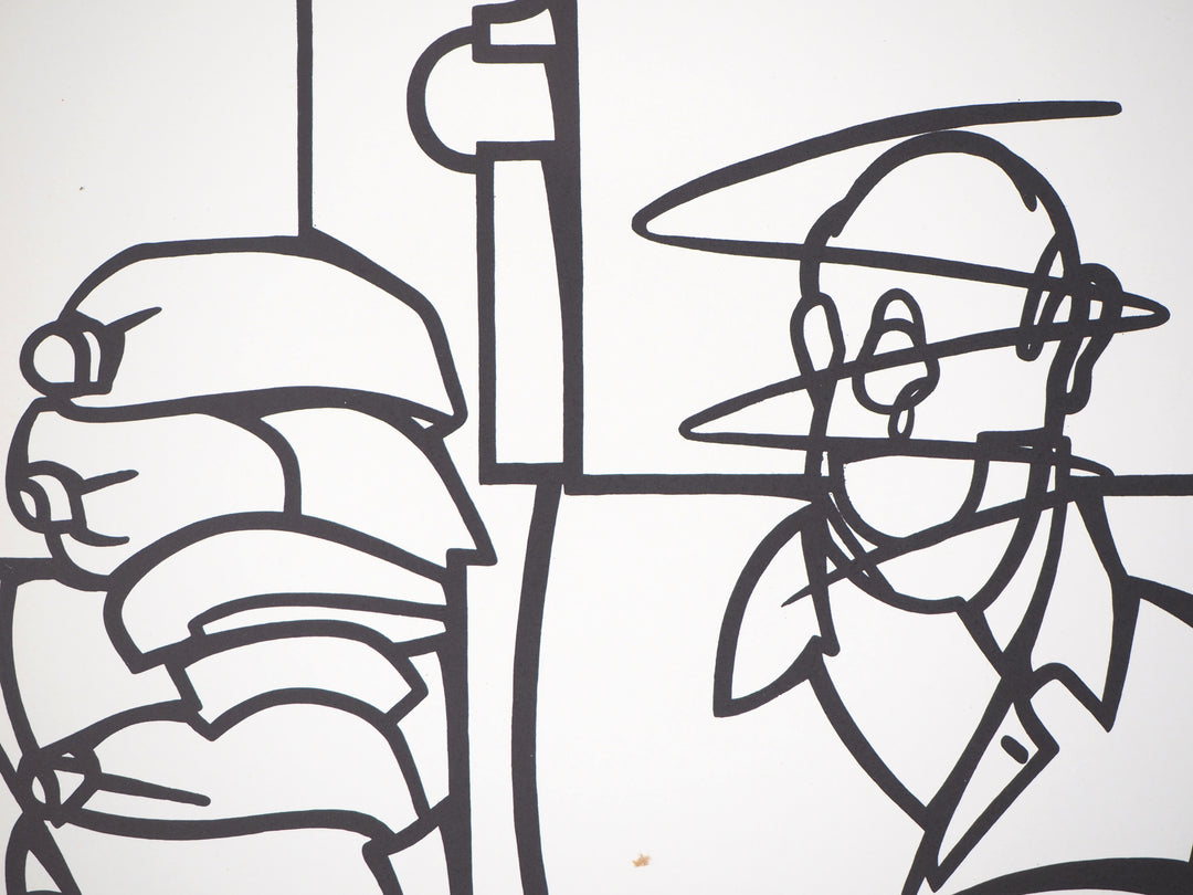 Valerio ADAMI : Le voyage du dessin, Affiche originale – art.paris