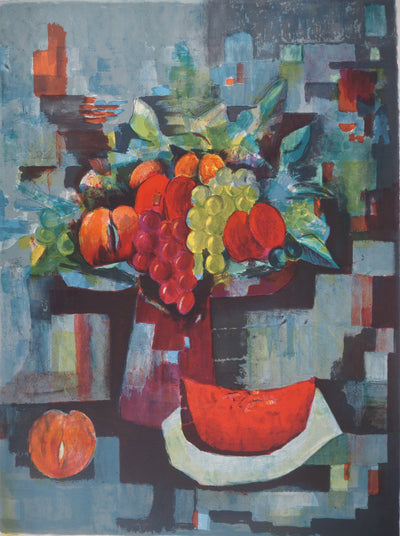 Tony AGOSTINI : Fruits d'été - Lithographie (détail)