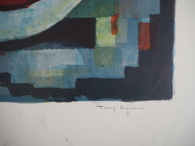 Tony AGOSTINI : Fruits d'été - Lithographie (détail)