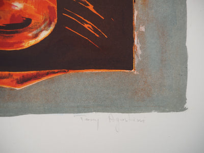 Tony AGOSTINI : Nature morte aux pichets - Lithographie (détail)