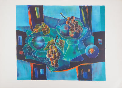 Tony AGOSTINI : Nature morte aux fruits - Lithographie