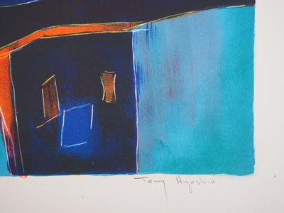 Tony AGOSTINI : Nature morte aux fruits - Lithographie (détail)