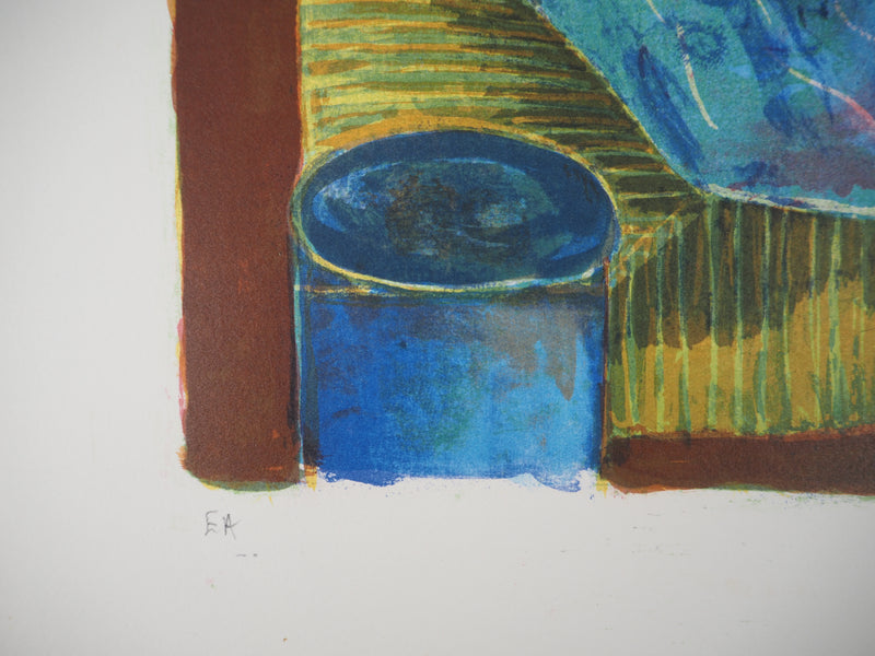 Tony AGOSTINI : Violon, le repos du Soliste - Lithographie (détail)