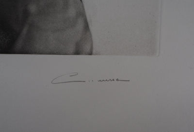Pierre ALBUISSON : Homme libre - Gravure (détail)