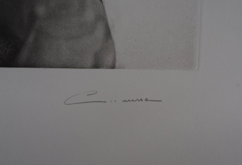 Pierre ALBUISSON : Homme libre - Gravure (détail)