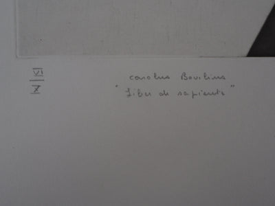 Pierre ALBUISSON : Homme libre - Gravure (détail)