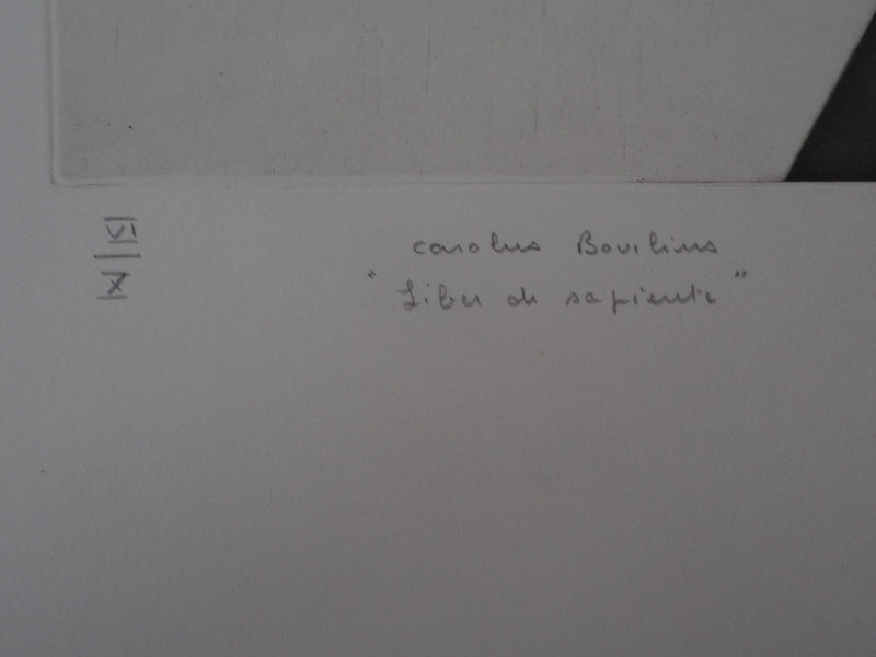 Pierre ALBUISSON : Homme libre - Gravure (détail)