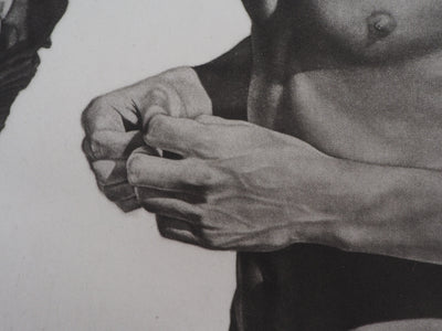 Pierre ALBUISSON : Homme libre - Gravure (détail)