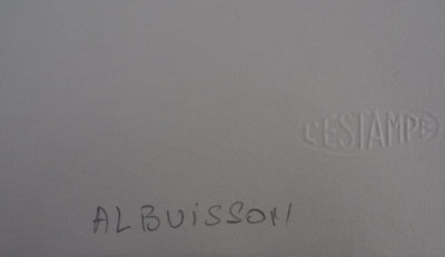 Pierre ALBUISSON : Homme libre - Gravure (détail)