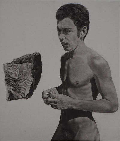 Pierre ALBUISSON : Homme libre - Gravure (détail)