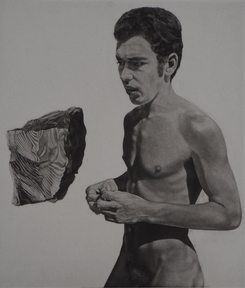 Pierre ALBUISSON : Homme libre - Gravure (détail)